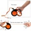 Retractable Dog Leash 5m, Dog Leash with Reflective Tape Design - Orange Carousel 8