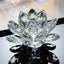 Colorful Crystal Glass Lotus Flower Natural Stones Feng shui Crystal Carousel 5