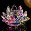 Colorful Crystal Glass Lotus Flower Natural Stones Feng shui Crystal Carousel 6