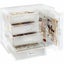 Acrylic Jewelry Box Organizer Earring Rings Holder 4 Velvet Drawers Display Case Carousel 1