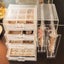 Acrylic Jewelry Box Organizer Earring Rings Holder 4 Velvet Drawers Display Case Carousel 8