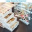 Acrylic Jewelry Box Organizer Earring Rings Holder 4 Velvet Drawers Display Case Carousel 9