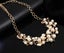 Jewelry Set Artificial Pearl Crystal Leaf Necklace Earring Set Carousel 3