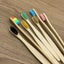 10PCS Colorful Natural Bamboo Toothbrush Set Soft Bristle Charcoal Carousel 5