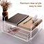 SANRUI Acrylic Desk Organizer with Drawer , 2 Tier Paper Tray for Carousel 3