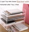 SANRUI Acrylic Desk Organizer with Drawer , 2 Tier Paper Tray for Carousel 4