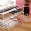SANRUI Acrylic Desk Organizer with Drawer , 2 Tier Paper Tray for Carousel 5