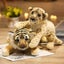 39/48/58cm Lovely Lion Tiger Leopard Plush Toys Cute Simulation Dolls Carousel 2