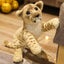 39/48/58cm Lovely Lion Tiger Leopard Plush Toys Cute Simulation Dolls Carousel 4