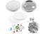 100pcs Button Pins 25 32 37 44 58MM With Puch Press Machine Carousel 2