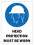 Sign Safety Head Protection Must Be Worn 230x300mm Carousel 1