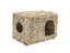 Foldable Woven Grass Pet Rabbit Hamster Guinea Pig Cage Nests House Chew Toy Carousel 4