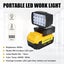 Cordless 900LM Lamp Torch Spotlight Work Light Flashlight For Dewalt & MIlwaukee Carousel 5