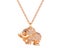 Elephant Rose Gold Pendant Stainless Steel Chain Necklace for Women Lady Girls Carousel 1