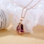 Amethyst Tulip Stainless Steel Necklace Carousel 2