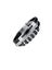 Men's Titanium Steel Genuine Leather Strand Bracelet Carousel 1