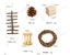 10pcs Hamster Toys Set Guinea Pig Carousel 3