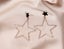 $1 reserve golden pentagram zirconia sparkle setting earrings brand new Carousel 3