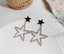 $1 reserve golden pentagram zirconia sparkle setting earrings brand new Carousel 6
