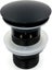 Black Sink Waste Basin, Chrome Pop Up Waste Large Area, Automatic Pop Up With Ov Carousel 5