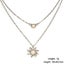 Double Chains Moon And Sun Layered Choker Necklace Sunflower Opal Pendant Neckla Carousel 2
