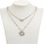 Double Chains Moon And Sun Layered Choker Necklace Sunflower Opal Pendant Neckla Carousel 3