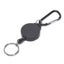 Black Retractable Key Chain Reel Steel Cord Recoil Belt Key Ring Badge Holder Carousel 3