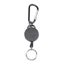 Black Retractable Key Chain Reel Steel Cord Recoil Belt Key Ring Badge Holder Carousel 4