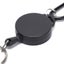 Black Retractable Key Chain Reel Steel Cord Recoil Belt Key Ring Badge Holder Carousel 5