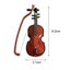 Violin Ornament Easy-cleaning Mini Dollhouse Violin 1/12 Scale Carousel 5