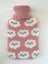 Knit Hot Water Bottle Cover - Pink Clouds Carousel 1