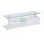 Clare# Glass Top High Gloss TV Unit | White color Carousel 4