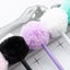 1Pc Cute Stationery Pompom Gel Pen Colorful Plush Pen School Office Carousel 2