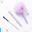 1Pc Cute Stationery Pompom Gel Pen Colorful Plush Pen School Office Carousel 3