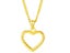 Heart Design Stainless Steel Necklace Yellow Gold Color Carousel 1