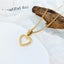 Heart Design Stainless Steel Necklace Yellow Gold Color Carousel 2