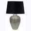 Antique Silver Table Lamp- Black Cotton Shade Carousel 1
