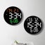 Office 10 Inch Big Digital LED Round Large Screen Silent Wall Clock Carousel 3
