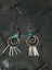 Vintage Silvertone Bohemian Turquoise Drop Earrings Carousel 3