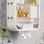 SOGA White Multi Tier Cosmetic Storage Rack Bathroom Vanity Tray Display Stan... Carousel 8