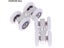 2Pcs Shower Room Aluminum Four-wheel Hanging Pulley Roller For Bathroom Glass Carousel 1