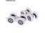 2Pcs Shower Room Aluminum Four-wheel Hanging Pulley Roller For Bathroom Glass Carousel 3