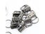 10Pcs 25mm Key Fob Keychain Split Ring For Wrist Wristlets Cotton Tail Clip Carousel 7