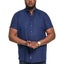 D555 Mens James Big Tall Short Sleeve Oxford Shirt - Navy - 2XL Carousel 1