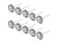 10pcs/set 22mm Stainless Steel Wire Wheel Brush Dremel Rotary Tool For Mini Carousel 5
