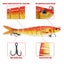 Luya Bait Bionic Jointed Broken Jointed Hard Bait Cloth Strip Jointed Carousel 3