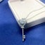 1ct Moissanite Diamond Pendant Key Necklace S925 Silver 18K Gold Plated Carousel 3