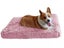100x60cm Plush Pet Bed Soft Anti-Slip Dog Bed Cat Sleeping Mat Calming Bed Pink Carousel 1