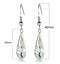 925 Sterling Silver Opal Drop Earrings "Leland" (White) Carousel 6