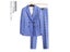 Groom Wedding Dress Fall New Sky Blue Check Double Breasted Two Piece Top And Carousel 4